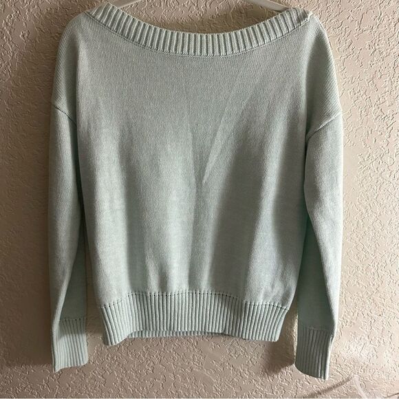 Gap Light Mint Green Sweater Size Small Boatneck - Picture 12 of 12